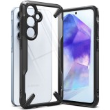 Cumpara ieftin Husa Ringke Fusion X1 Samsung Galaxy A55 5G Neagra: Anti-alunecare, Policarbonat, Protectie Colturi