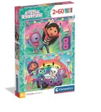 Cumpara ieftin Puzzle Gabby, s Dollhouse Clementoni, Set 2x60 Piese , Joc Educativ pentru Copii