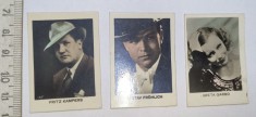 RARE LOT 3 CARTOANE TIGARI -ACTORI GRETA GARBO , FRITZ KAMPERS ,GUSTAV FROHLICH