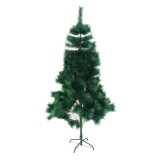 Brad artificial tip pin de craciun verde, clasic, pentru interior/exterior, inaltime 150 cm, suport metalic inclus, Oem