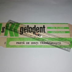 RAR - AMBALAJ PASTA DE DINTI GELODENT / TRANSPARENTA - NIVEA BRASOV ANII 78