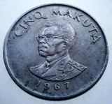 7.789 CONGO MOBUTU 5 MAKUTA 1967