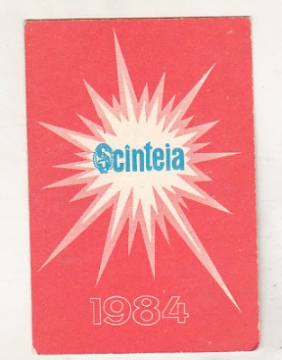 bnk cld Calendar de buzunar 1984 Scanteia foto