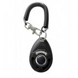 Clicker pentru dresaj caini, cablu spiralat flexibil, 6 cm