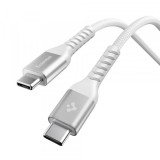 Cablu Date si Incarcare USB-C - USB-C Spigen EB10010CCA, 100W, 1m, Alb ACA11102