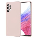 Husa premium din silicon pentru samsung galaxy a53 5g - softflex, microfibra, pink sand