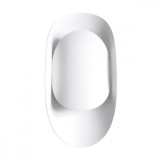 Lampă De Perete Tear Alb Oțel 1 Bec Oval Modern De Interior
