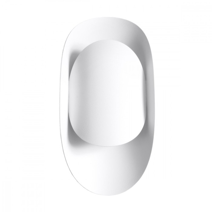 Lampă De Perete Tear Alb Oțel 1 Bec Oval Modern De Interior