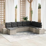 VidaXL Set de canapele pentru grădină cu pernă 8 pcs 319 x 209 x 85 cm