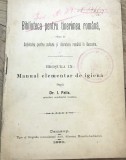 M. MF - Interbelica- Manual de igiena - Cernauti - 1890
