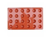Cumpara ieftin Forma Silicon Bomboane Praline Ciocolata Semisfere 28x17cm TopBazar, 24 Cavitati, Maro, Cofetarie, Rasina, Sapun