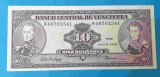 Bancnota Venezuela 10 Bolivares 1995 UNC, Serie R46702541, Necirculata, Colectie