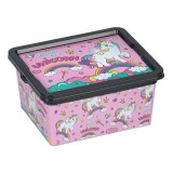 Cutie depozitare jucarii, pliabila cu capac, model Unicorn, 2.5L, ConceptSeller