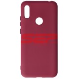 Husa Silicon Burgundy Huawei Y6 2019, High Copy, Protectie Camera