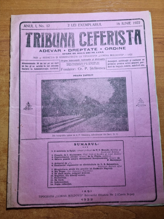 tribuna ceferista 16 iunie 1922-articol orasul ploiesti si ardealul