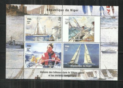 V 113 - VAPOARE, NAVE - NIGER - BLOC NESTAMPILAT, MNH foto