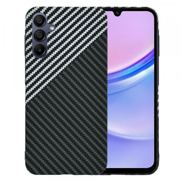 Husa pentru Samsung Galaxy A15 5G A156 / A15 A155, Techsuit, Carbonite FiberShell, Gri