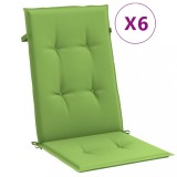 Cumpara ieftin Perne scaun spatar inalt 6 buc. melanj verde 120x50x4 cm textil