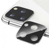 Folie Protectie Camera spate OEM pentru Apple iPhone 11 Pro / Apple iPhone 11 Pro Max, Sticla securizata, Full Cover, Titanium cu Rama metalica, Argin