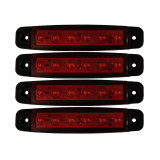 Lampa gabarit cu 6 LED-uri 12/24V set 4buc - Rosu Garage AutoRide, Cridem