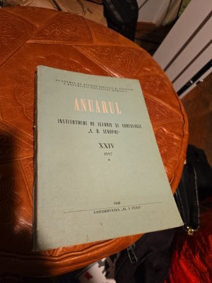 Anuarul Institutului de Istorie și Arheologie &amp;quot;A. D. Xenopol&amp;quot; XXIV 1987 partea 1 foto