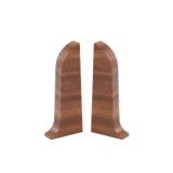 Terminatie pentru plinta, stanga / dreapta, Vilo Flex 528, PVC, nuc inchis, 55 x 22 mm, 2 buc / set