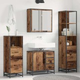 VidaXL Set de mobilier pentru baie 4 pcs Lemn vechi 65 x 33 x 60 cm 3402329