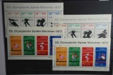 GERMANIA 1971 1972 1976 SPORT 6 COLITE NESTAMPILATE / STAMPILTATE