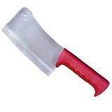 Cumpara ieftin Satar din inox cu maner din plastic, rosu, L 350 mm, lama 225 mm