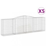 Cumpara ieftin Cosuri gabion arcuite 5 buc, 400x50x120/140 cm, fier galvanizat