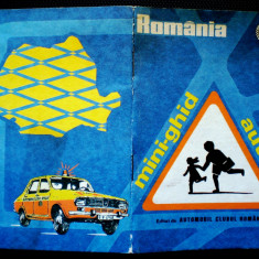 O.144 ROMANIA MINI-GHID AUTO AUTOMOBIL CLUBUL ROMAN ACR PUBLITURISM/80