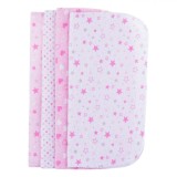 Set Prosopele Bebe Baby Cute, Model Stele și Inimi, Roz/Alb, Dimensiuni 25x25cm, 8 Bucăți, Oem