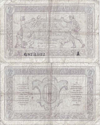 1917, 2 francs (P-M3) - Franța foto