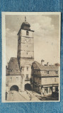90 - Sibiu-Turnul electric / carte postala / stampila, Nagyszeben,Hermanstadt, Circulata, Fotografie
