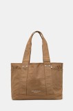 The North Face geanta de bumbac Circular Cotton Tote culoarea maro, NF0A88TN1731