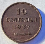 470. Moneda San Marino 10 centesimi 1937 (tiraj 400.000 buc)