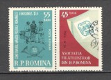 Romania.1962 Posta aeriana:Ziua marcii postale-cu vigneta XR.449, Nestampilat