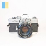 Minolta SR-T 201 cu obiectiv Minolta MC Rokkor-PF 50mm f/1.7, Konica Minolta