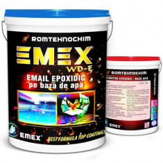 Pachet Email Epoxidic Emulsionat ?Emex WD-E? - Negru - Bid. 10 Kg + Intaritor - Bid. 10 Kg foto