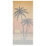 Perdea Usa Insecte Bambus 90x200 cm Multicolor vidaXL - Protectie Tantar, Muste, Decor Palmieri, Silentioasa