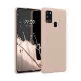 Husa Kwmobile pentru Samsung Galaxy A21s, Crem, Silicon, KWM000011GI022C, Carcasa