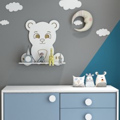 Kinder-Wandregal Kors&oslash;r in B&auml;renform [en.casa] HausGarden Leisure