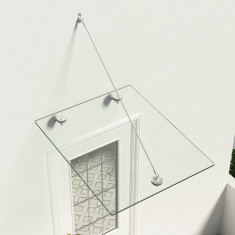 Copertina sticla securizata VSG pentru intrare, 90x75 cm, otel foto