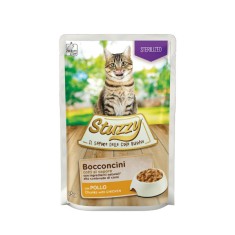 Stuzzy Cat, plic bucati sos sterilized pui, 85 g