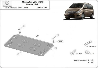 Scut motor metalic Mercedes Viano W639 2.2Diesel 2x4 2003-2014 foto