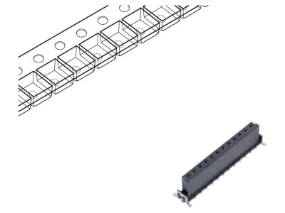 Conector PCB-PCB mamă 12 pini 2,54mm foto