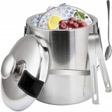 Cumpara ieftin Set Frapiera pentru Gheata 1.3 L cu Capac, Cleste, Sita si Lingurita Barman