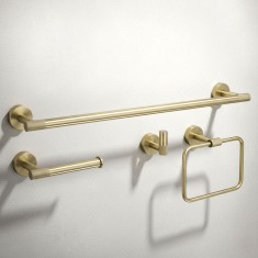 Set accesorii pentru baie GRID Brush Gold 4 piese