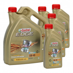 Set Ulei Motor Castrol Edge Titanium Fst 5W-40 5L + 4 Buc Ulei Motor Castrol Edge Titanium Fst 5W-40 1L 1535FA