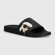 Karl Lagerfeld papuci KONDO barbati, culoarea negru, KL70005N